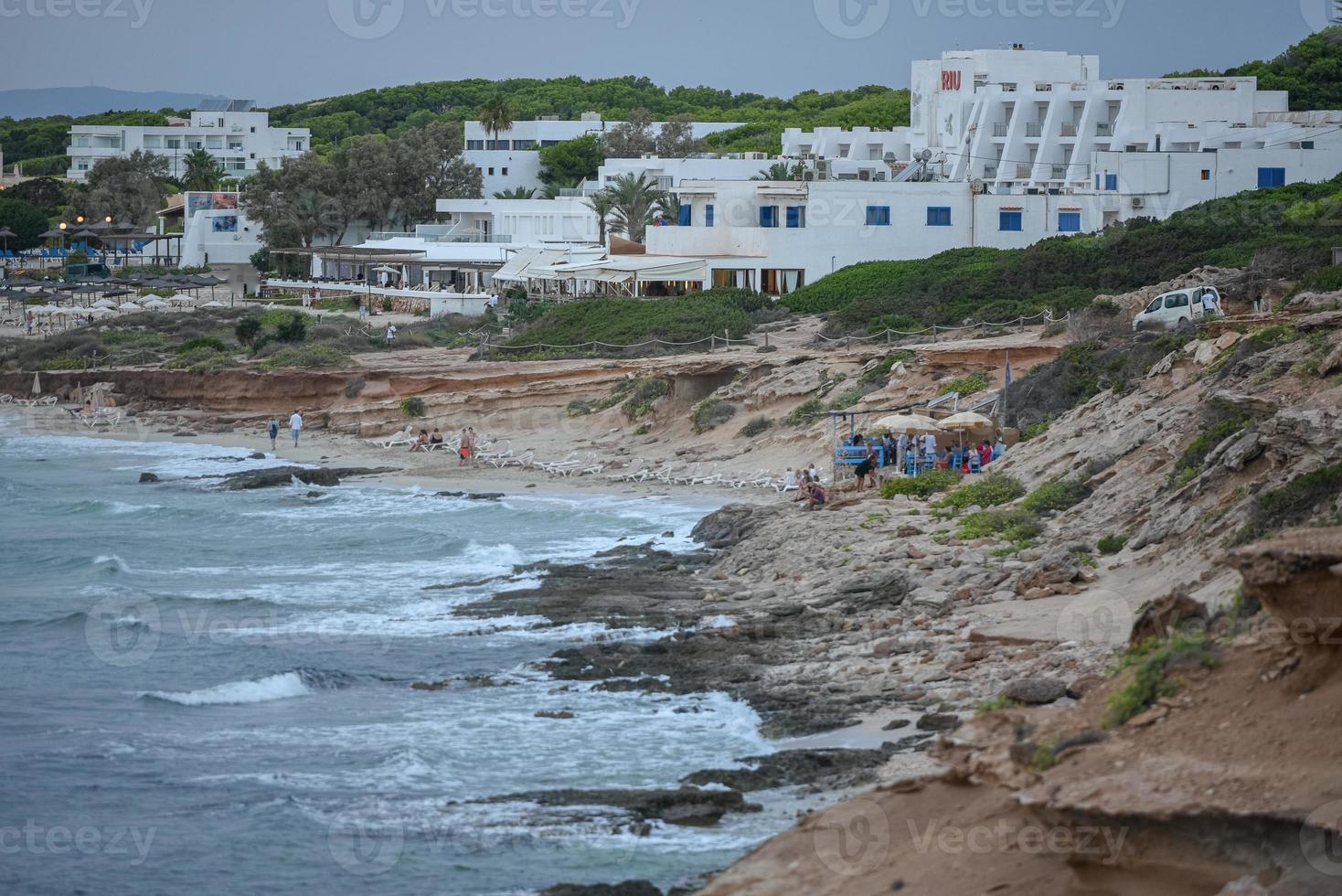 underbar solnedgång i calo d es mort på ön formentera i Spanien. foto