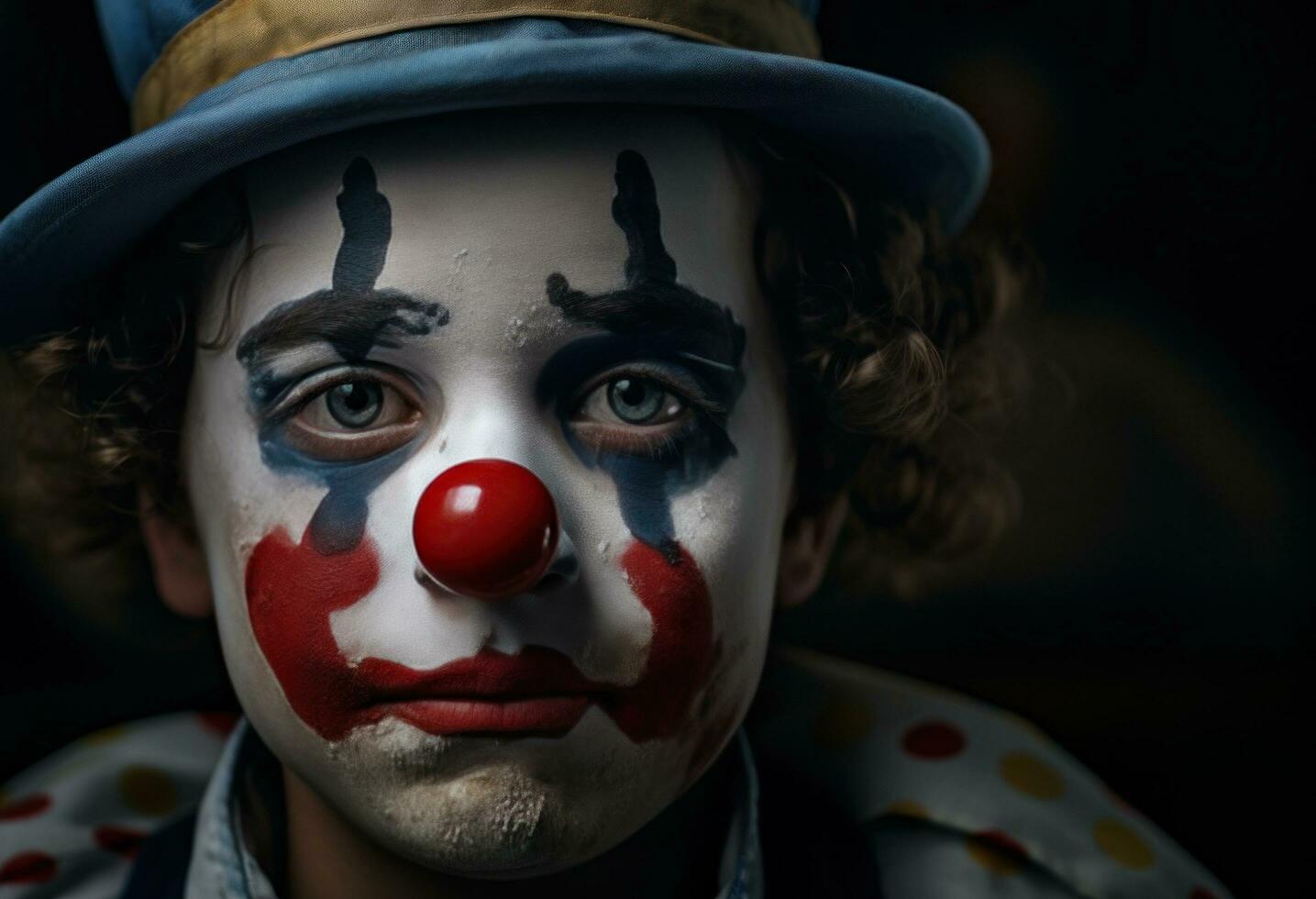 ai genererad clown ansikte för skönhet foto