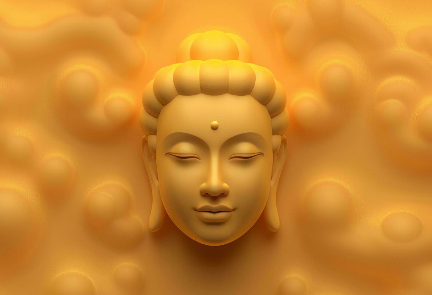 ai genererad buddha i meditation på molnig och skön foto