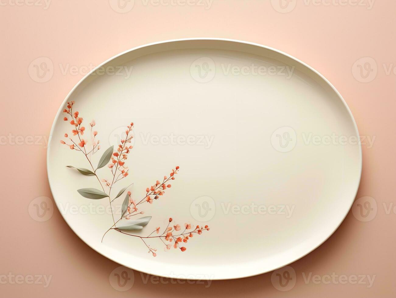 ai genererad elegant keramisk tallrik attrapp för dining och dekor - ai genererad foto