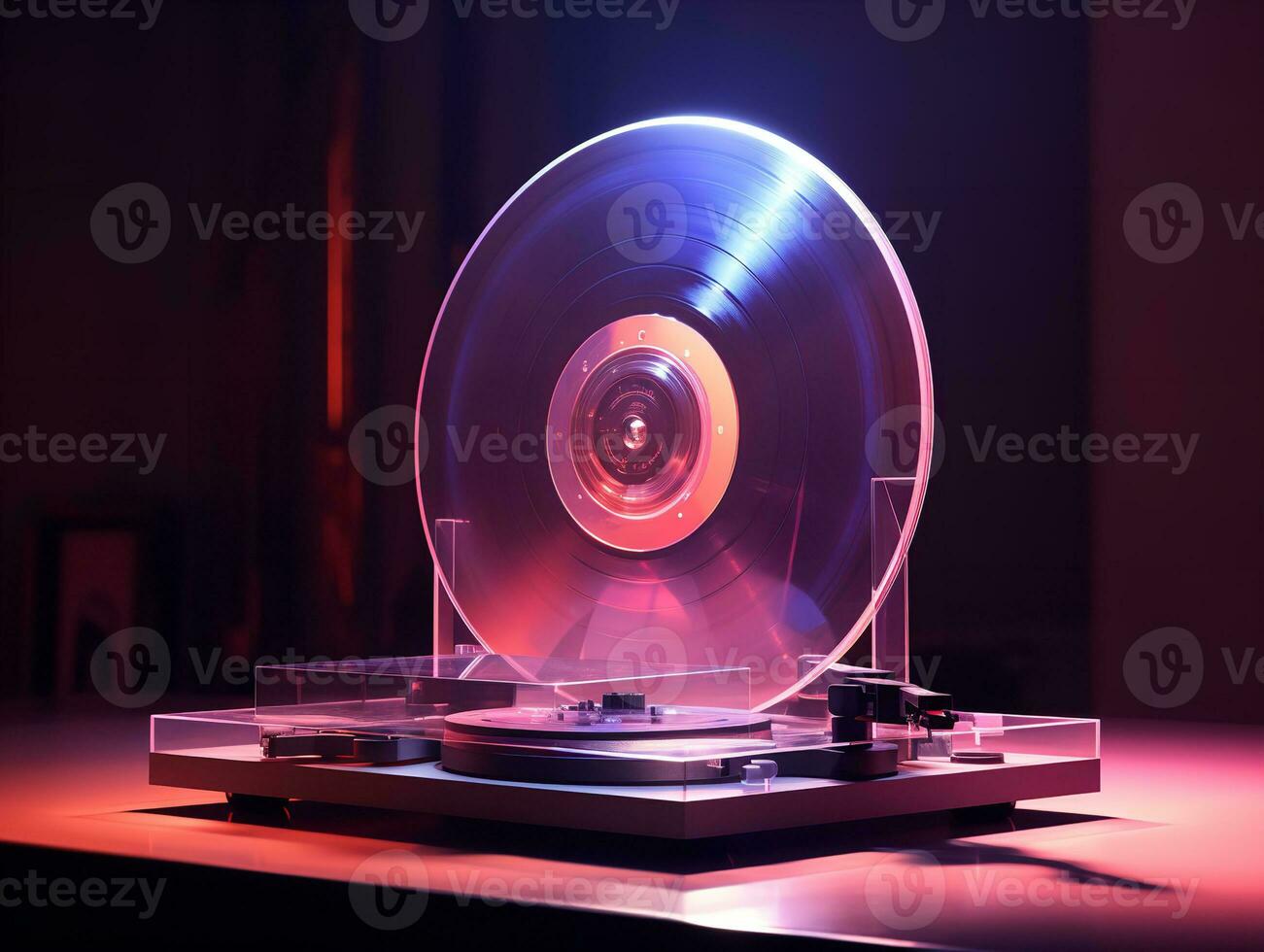 ai genererad årgång vinyl spela in attrapp för musik entusiaster - ai genererad foto