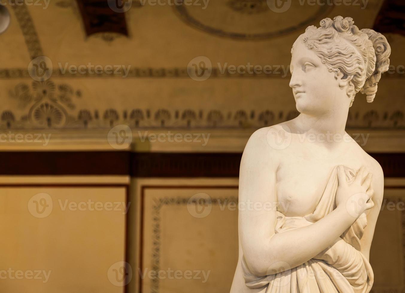 venus staty detalj i palazzo ducale museum foto