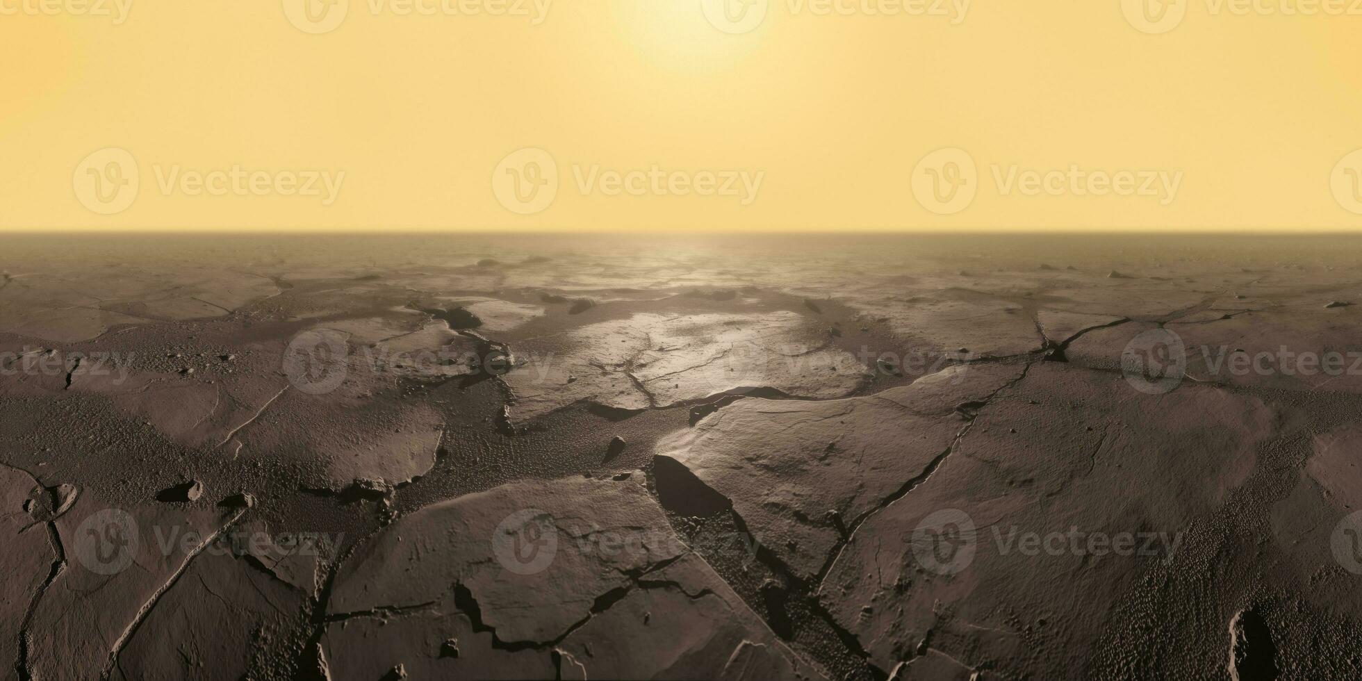 ai genererad realistisk skildring av de landskap av de planet venus som tittade från de yta foto