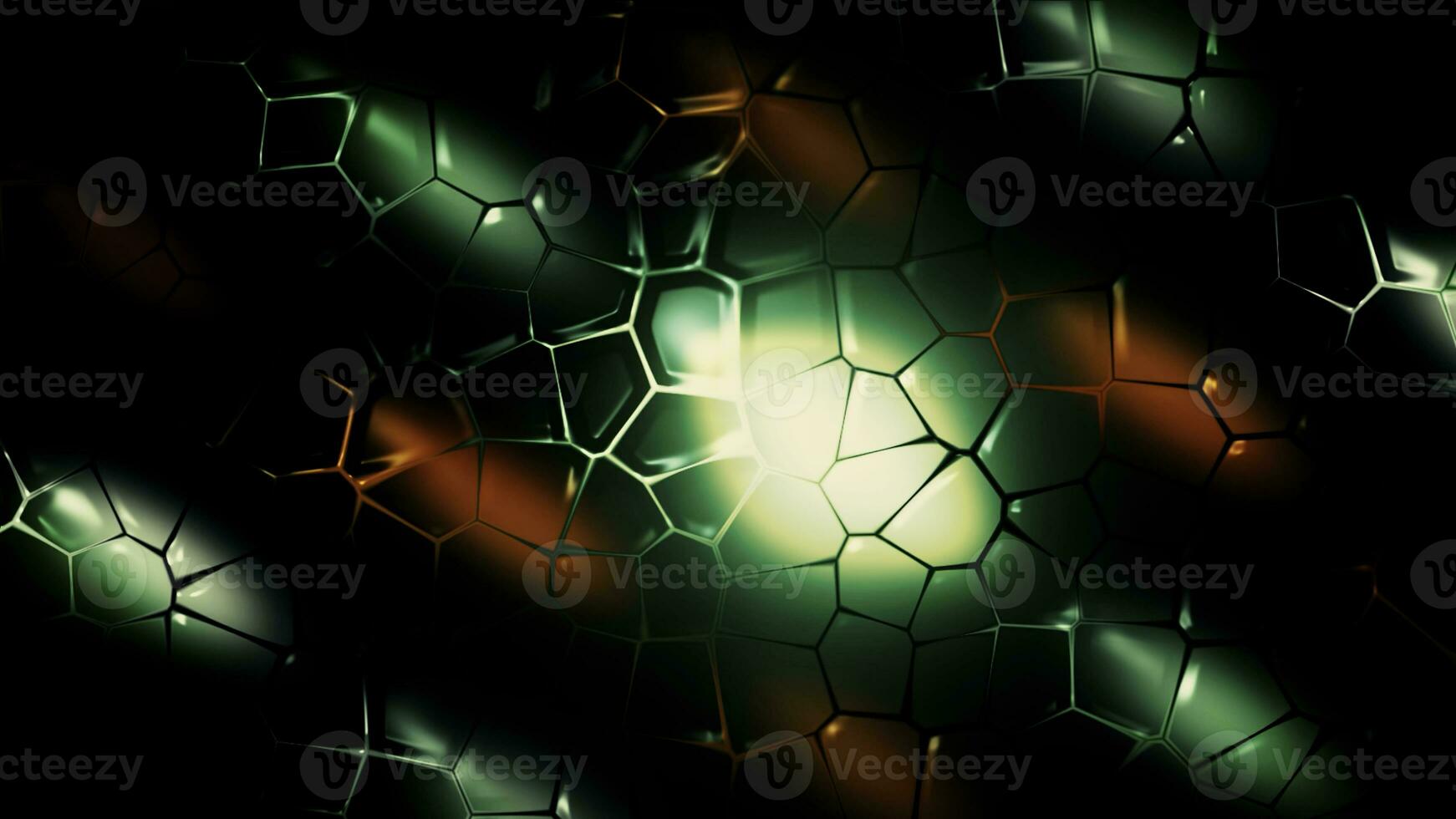 kloroplast under en mikroskop, cell division. rörelse. abstrakt visualisering av en cell strukturera, stänga upp av blad yta som visar växt celler under mikroskop. foto