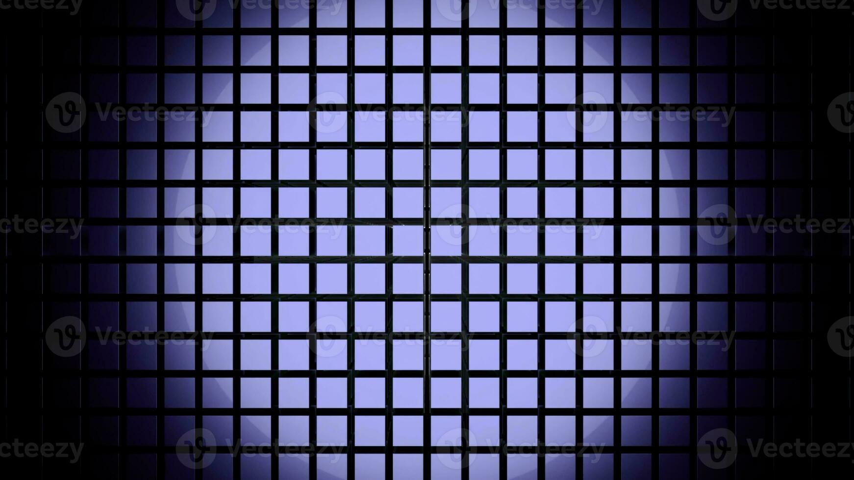 abstrakt blå vägg av samma storlek kvadrater med en vertikal rör på sig Vinka. design. kubisk formad bakgrund med en runda ljus fläck. foto