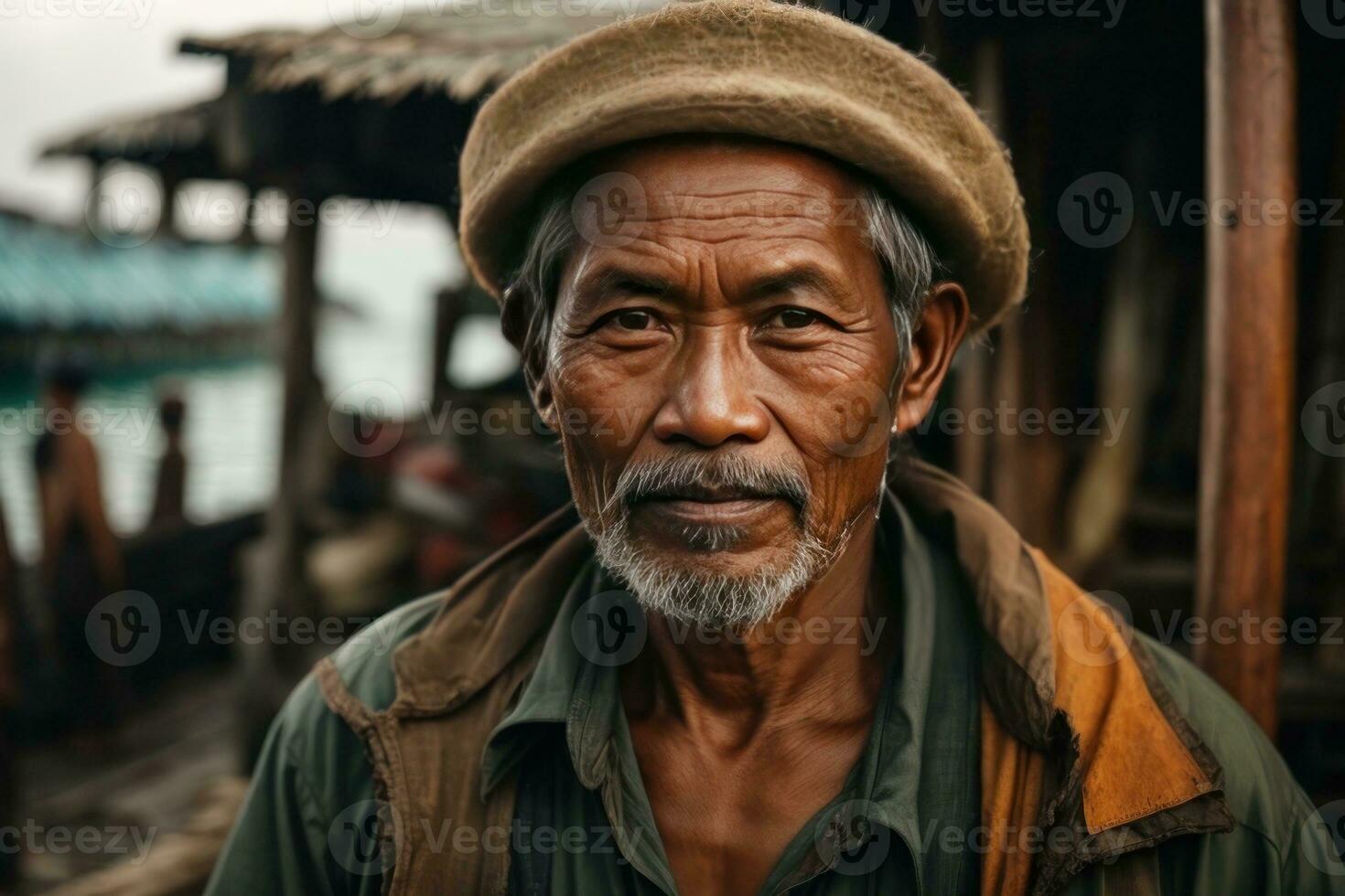 ai genererad berättelser av de hav fångande de väsen av ett indonesiska fiskare foto