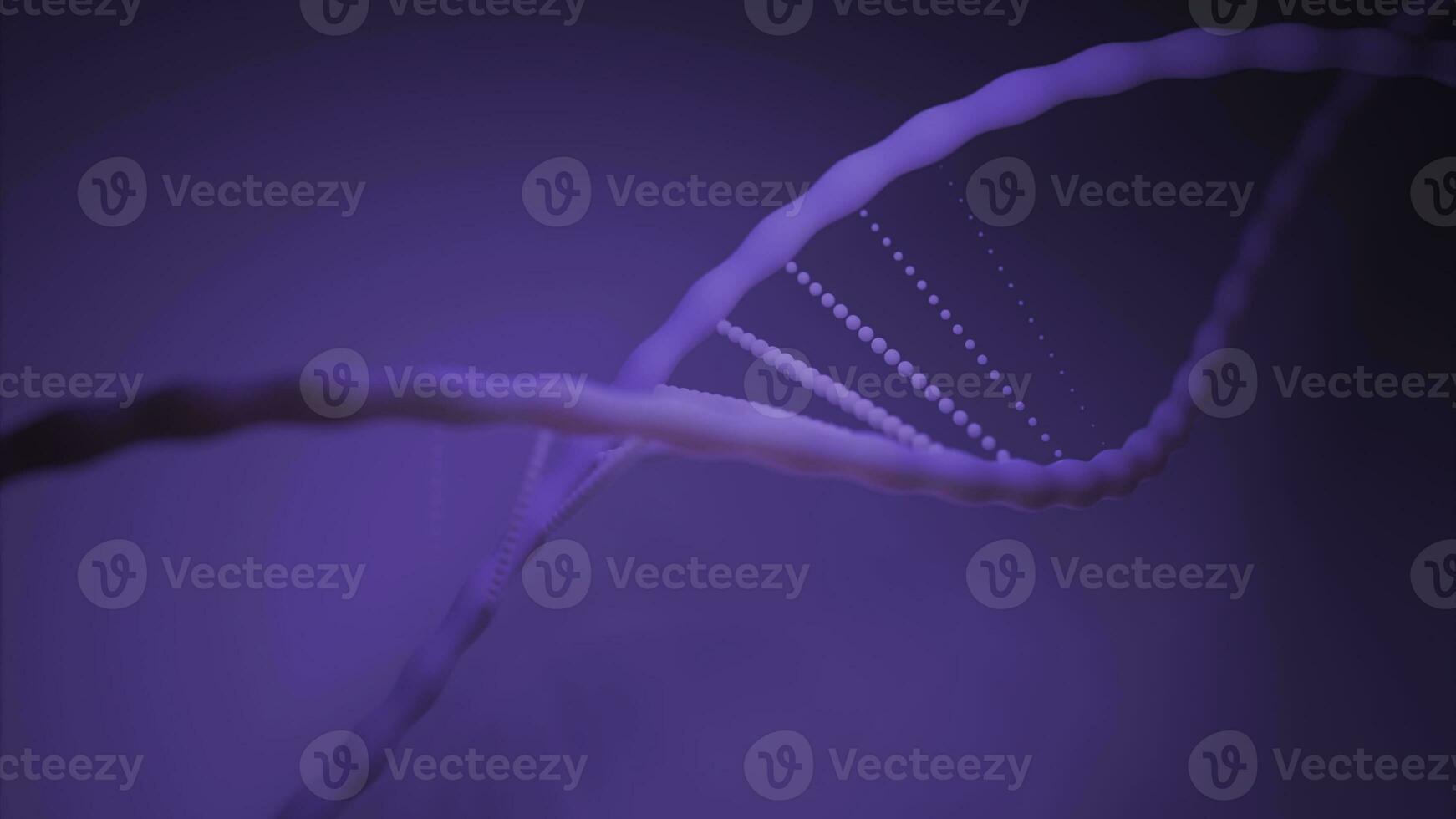 rör på sig 3d dna strukturera. design. 3d dna kedja rör på sig i elektronisk Plats. närbild animering av rör på sig dna spiraler i dator Plats foto