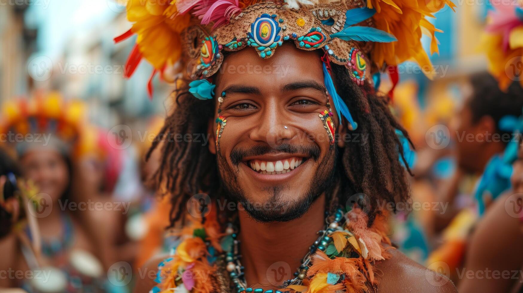 ai genererad samba skola prestera på märken de sapucai känd som sambodromo, för de karneval samba parad mästare. foto