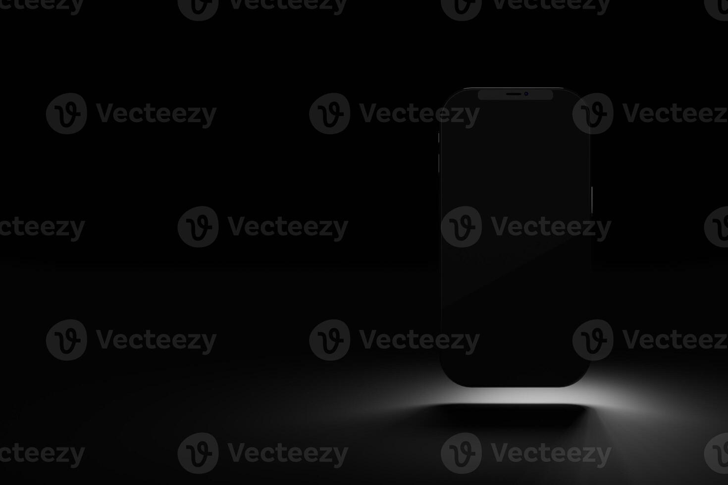 smartphone på svart bakgrund foto