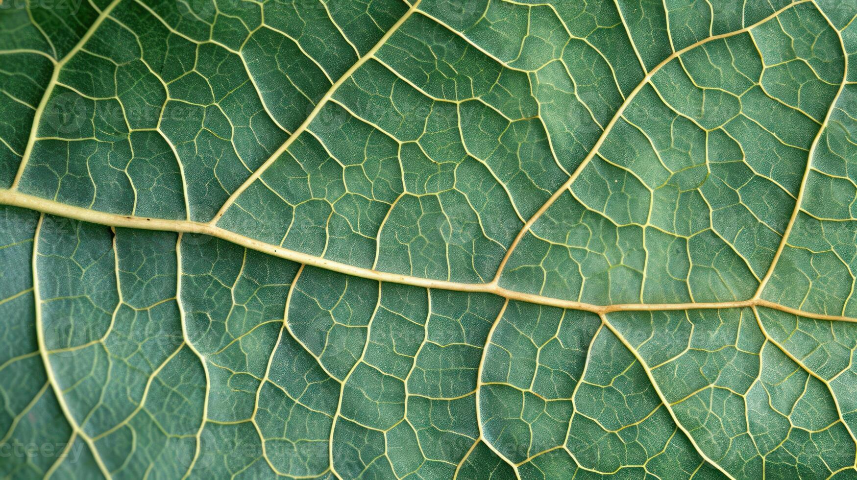 ai genererad generativ ai, makro textur av grön blad ådror, grön lövverk textur, ekologi bakgrund foto