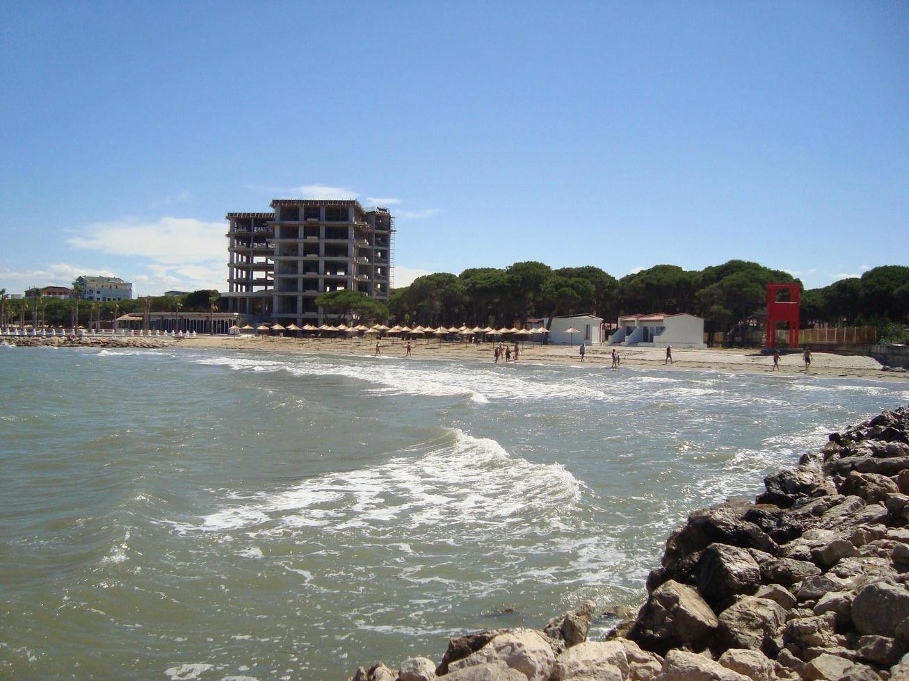 Durres, Albanien - 25 maj 2017 arkitektur, landskap foto