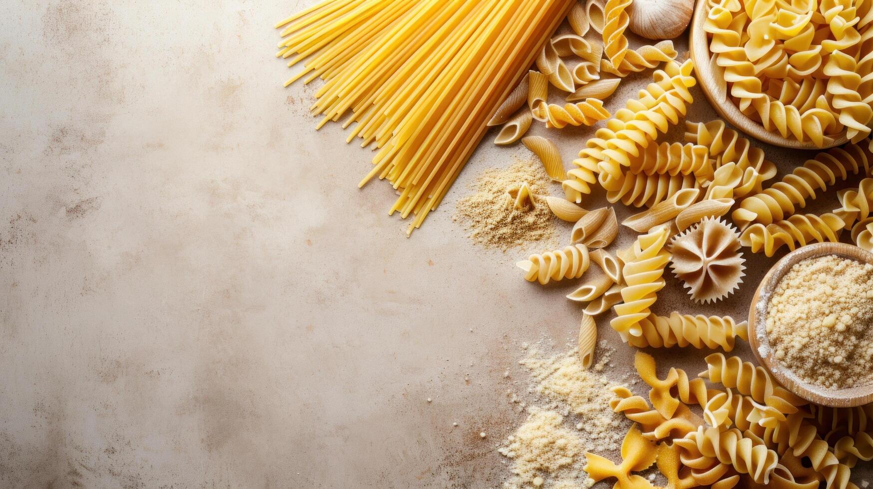 ai genererad italiensk pasta annons bakgrund med kopia Plats foto