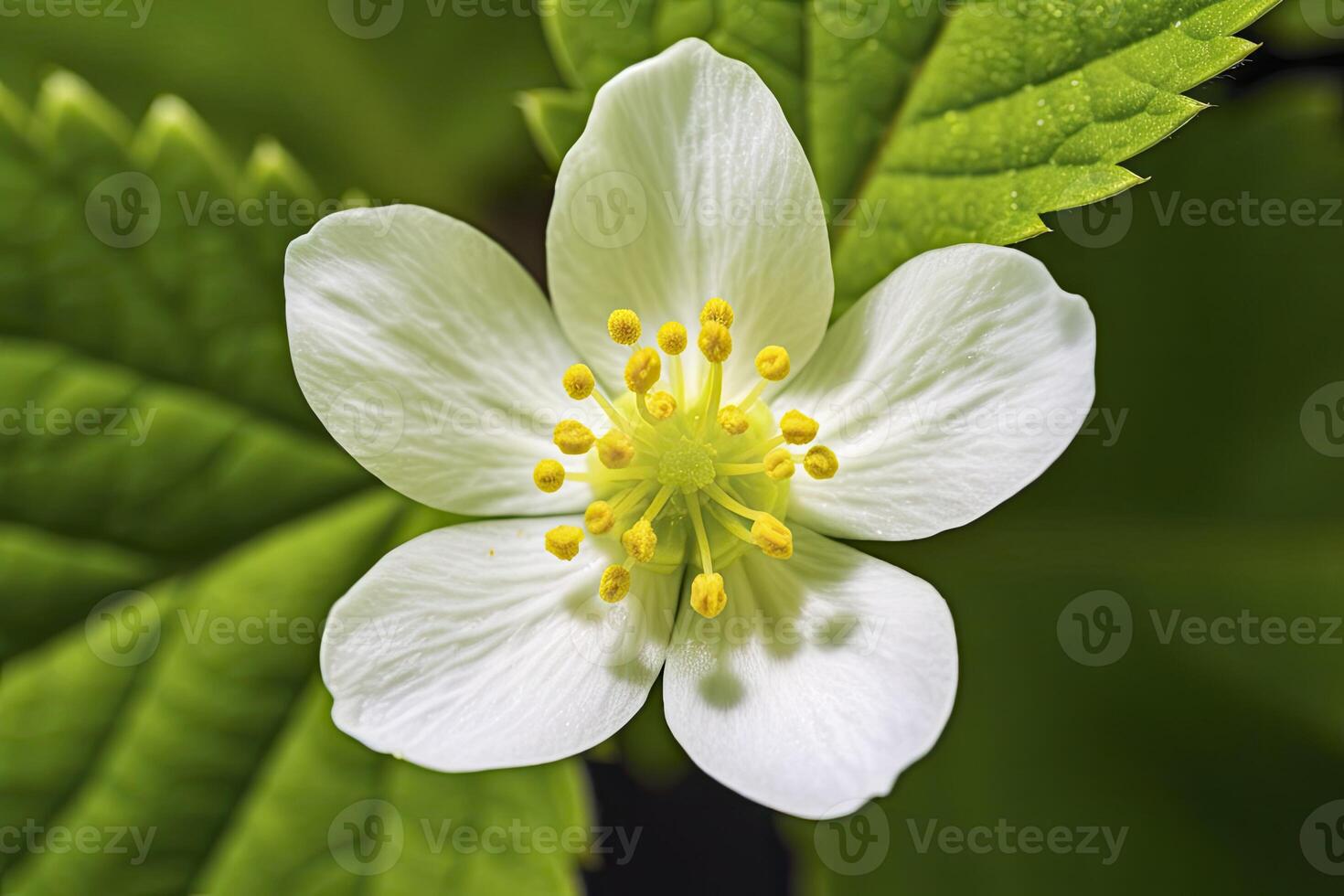 ai genererad jordgubb blomma. ai genererad foto