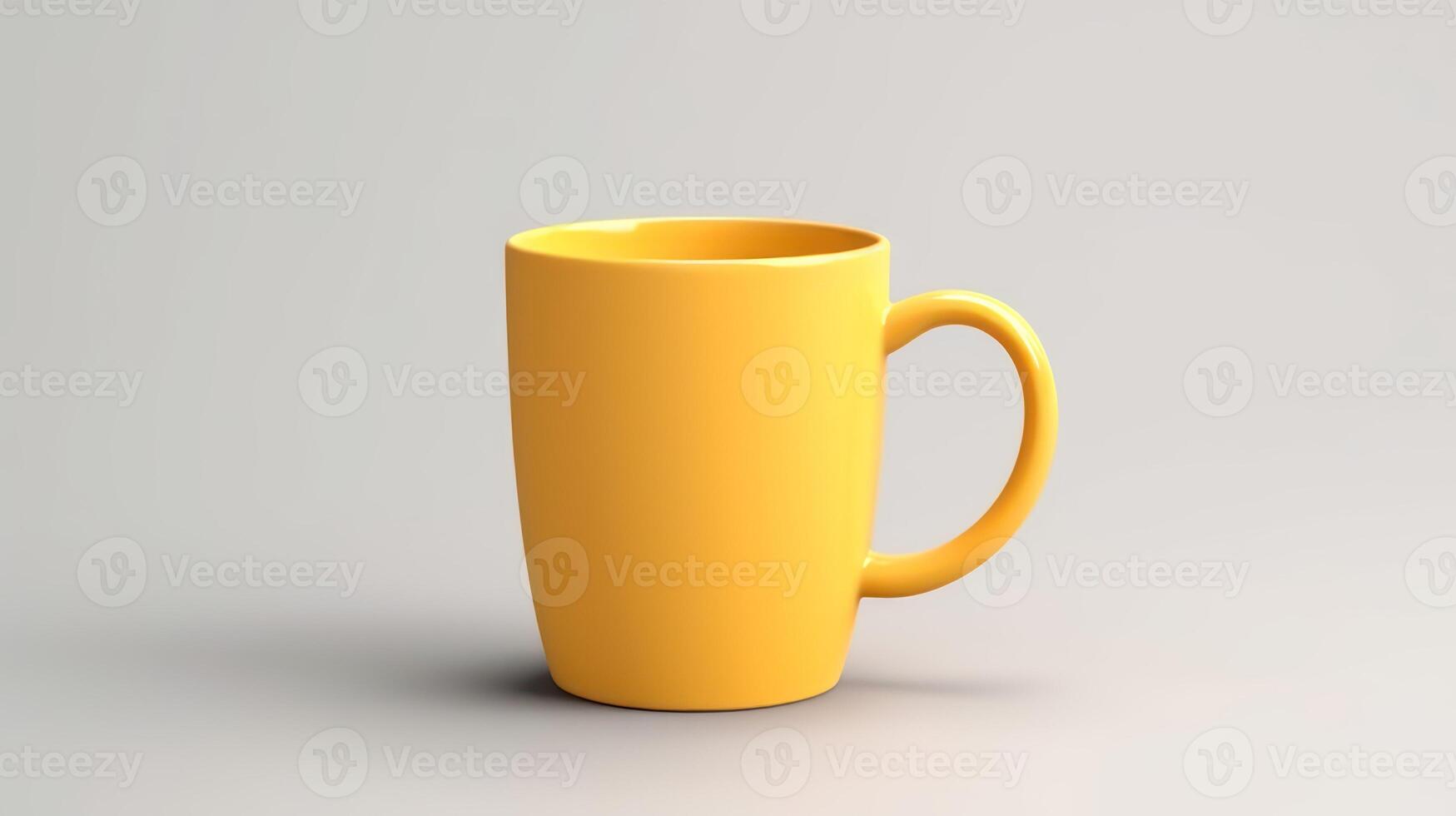 ai genererad orange kaffe kopp på vit bakgrund. foto