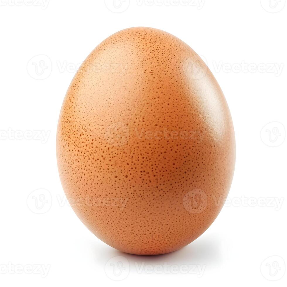 ai genererad kyckling brun ägg isolerat på vit bakgrund. hög upplösning. ai generativ foto