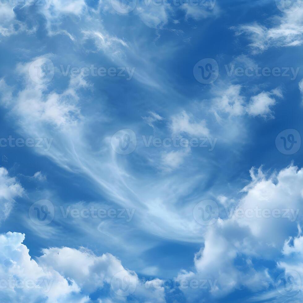 ai genererad fotografi himmel med tunn moln solig dag. hög kvalitet. ai generativ foto