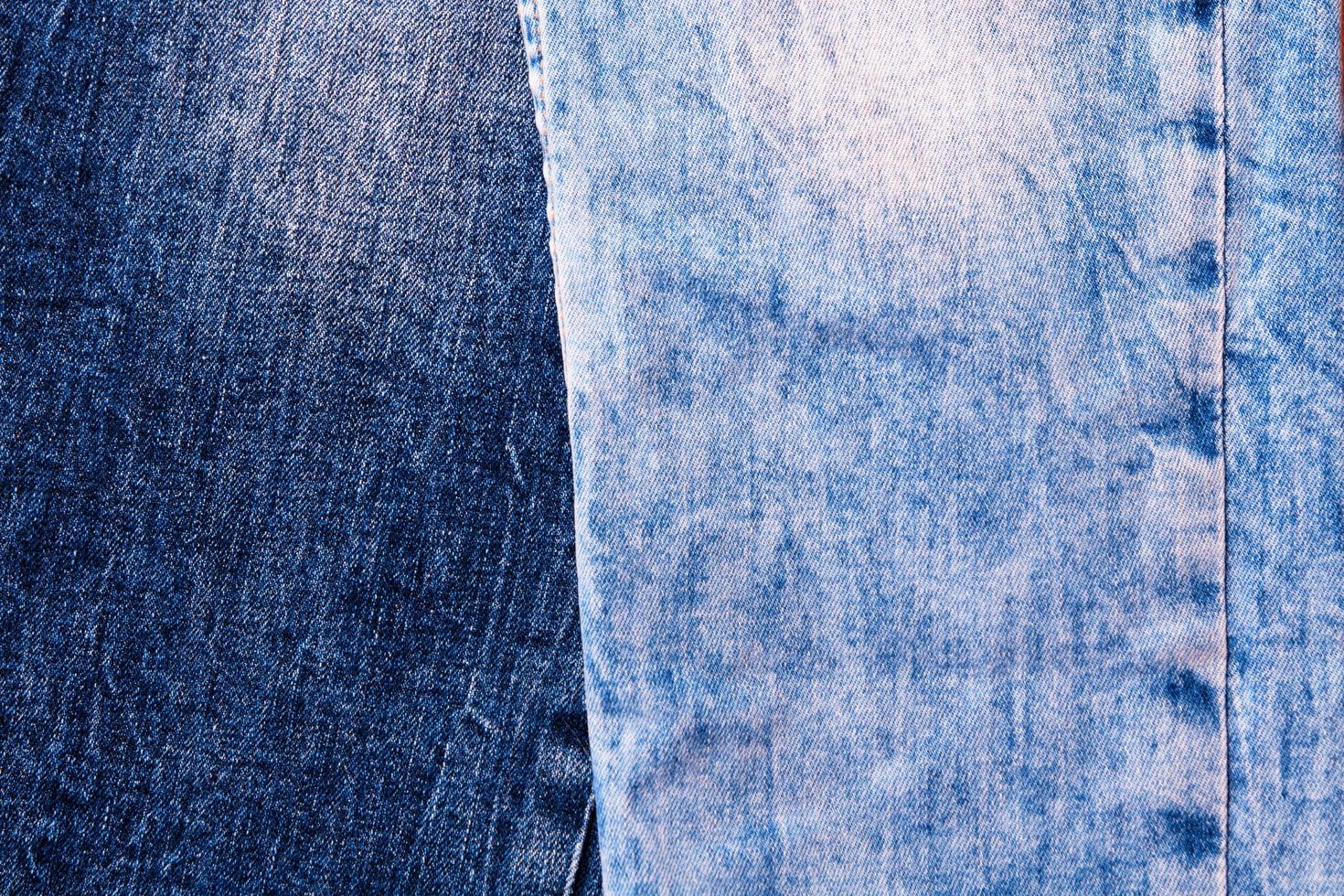 denim textur närbild bakgrund, blå och mörkblå jeans textur foto