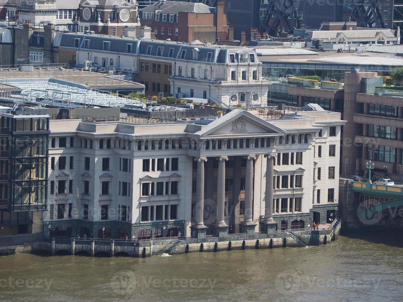 panoramautsikt över Themsen i London, Storbritannien foto