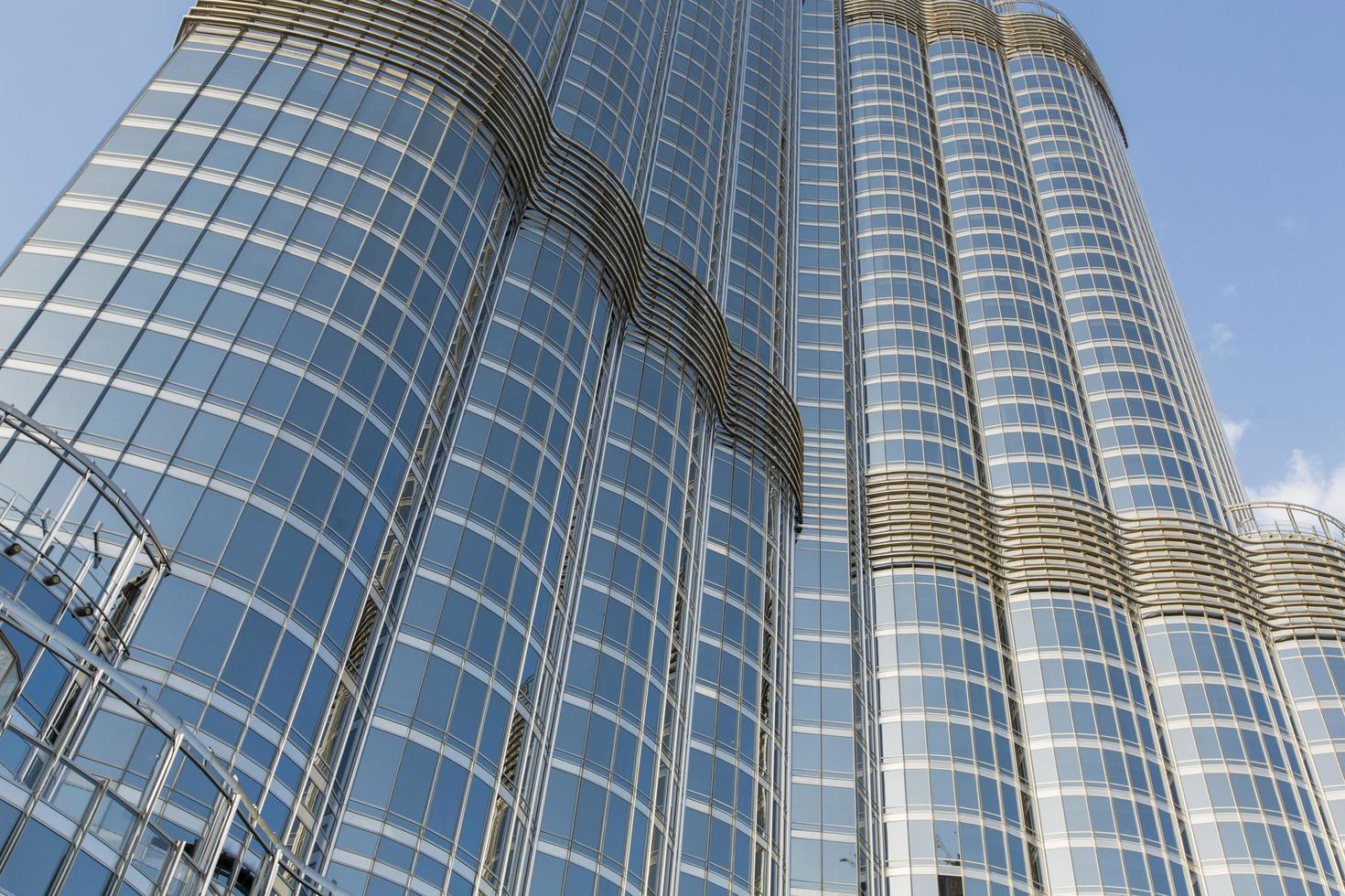 Dubai, UAE, 7 maj 2015 - Visa på Burj Khalifa i Dubai. denna skyskrapa är den högsta konstgjorda strukturen som någonsin byggts, på 828 m. foto