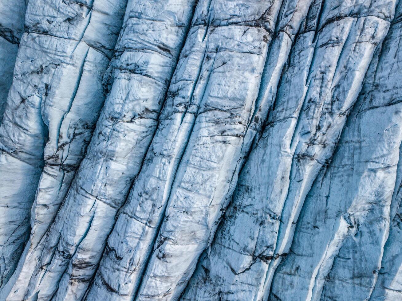svnafellsjkull glaciär i island. topp se. skaftafell nationell parkera. is och aska av de vulkan textur landskap, skön natur is bakgrund från island foto