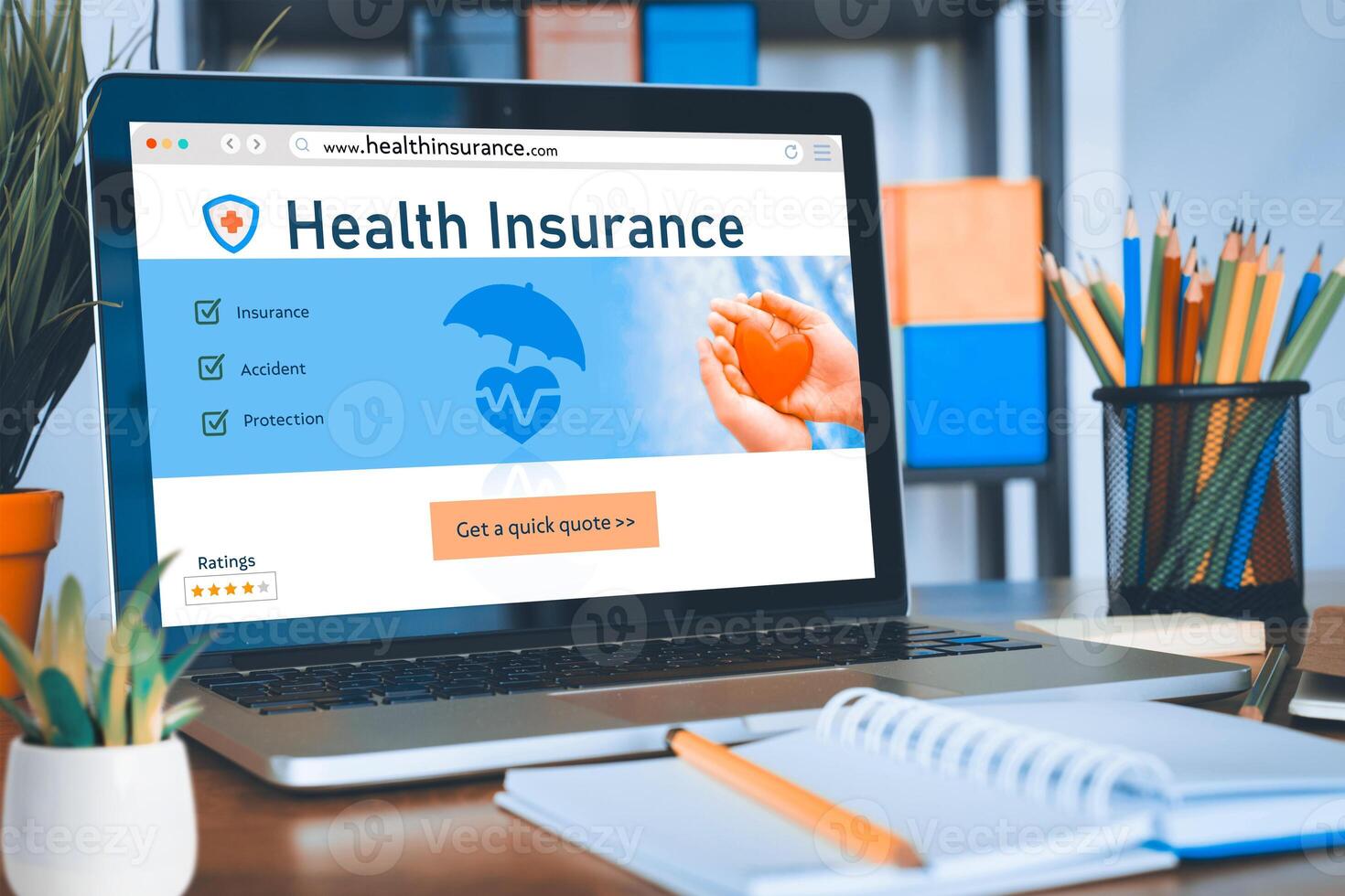 hälsa försäkring webb webbplats modish registrering systemet för lätt form fyllning begrepp foto