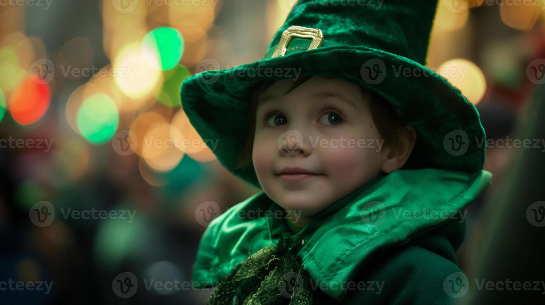 ai genererad oidentifierad människor på de st. Patricks dag parad foto