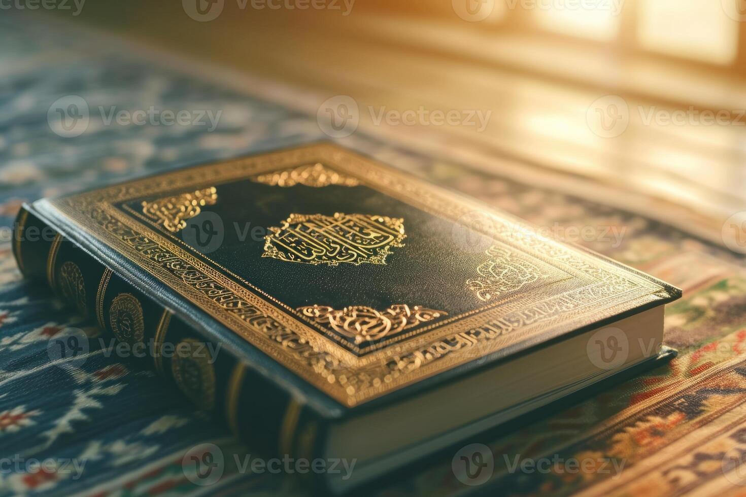 ai genererad quran helig bok i de moské foto