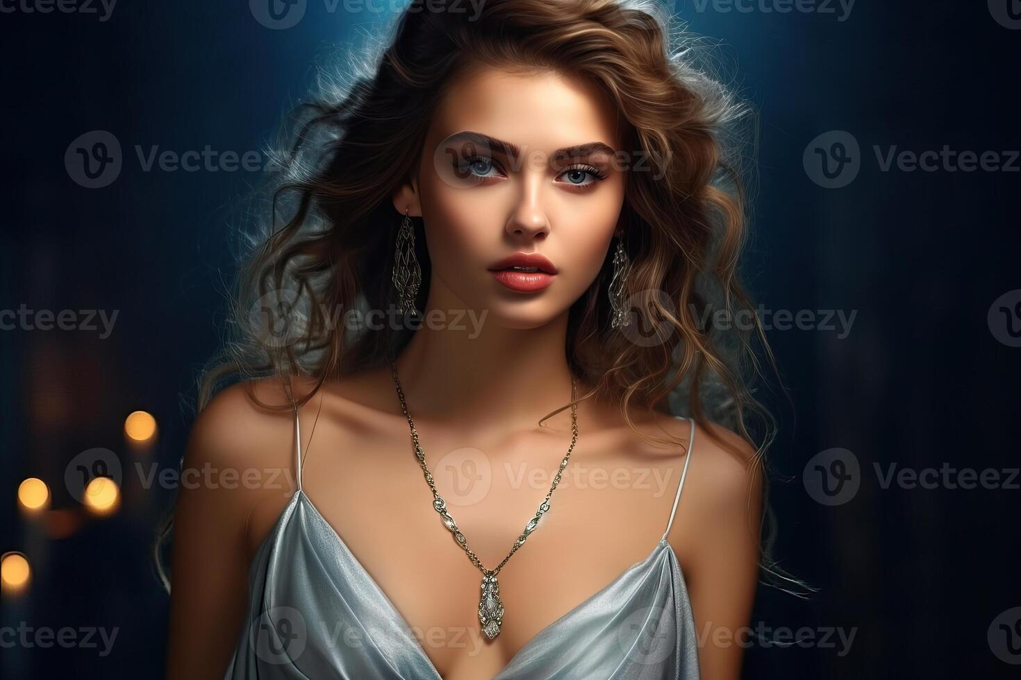 flicka bär Smycken skönhet och Tillbehör foto