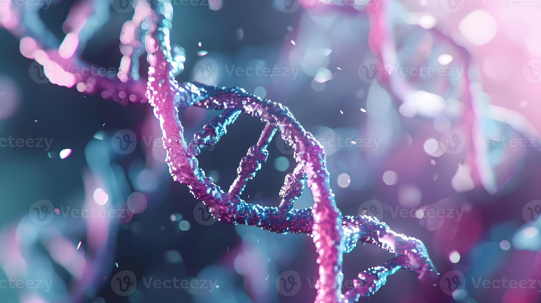 ai genererad porträtt av dna illustration på abstrakt bakgrund, bakgrund bild, generativ ai foto