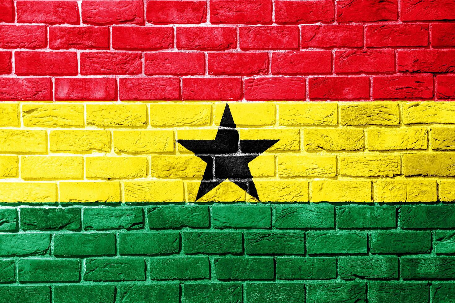 flagga av republik av ghana på en texturerad bakgrund. begrepp collage. foto