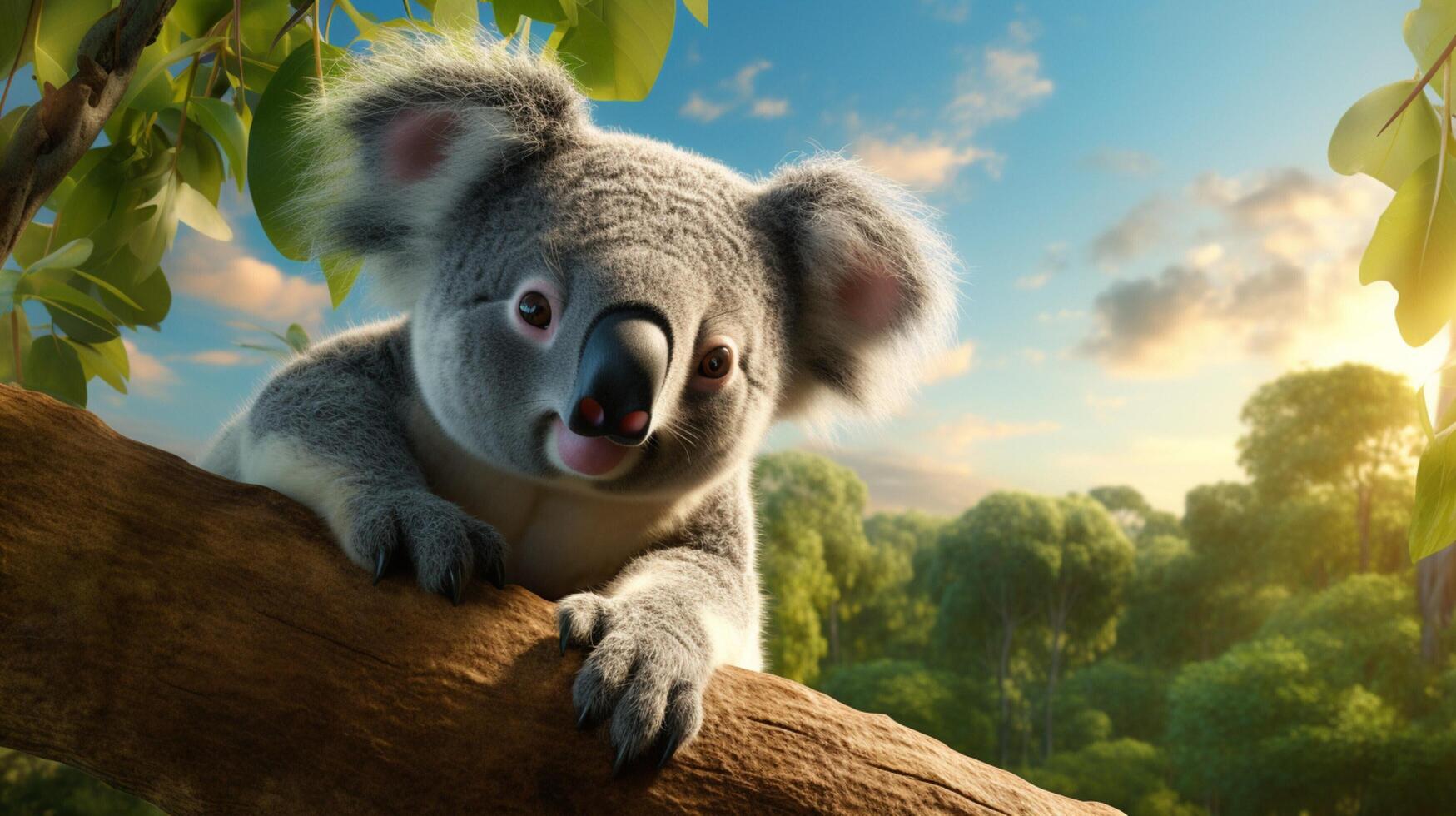 ai genererad koala hög kvalitet bild foto