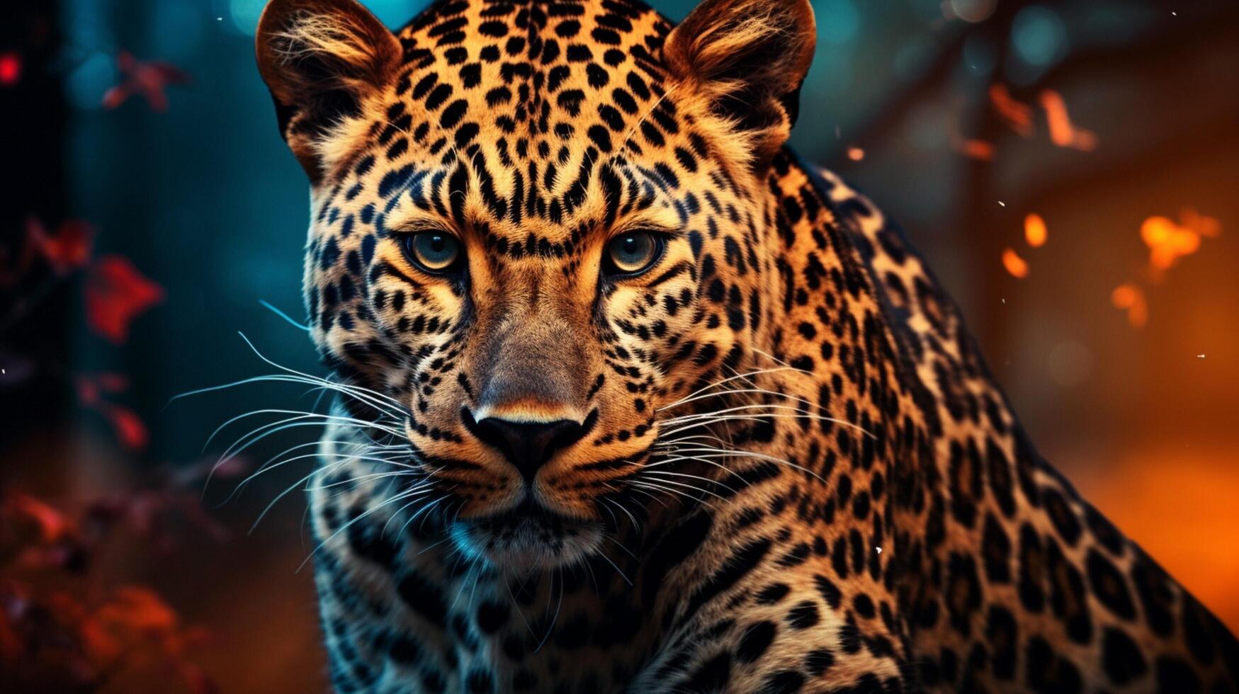ai genererad leopard hög kvalitet bild foto