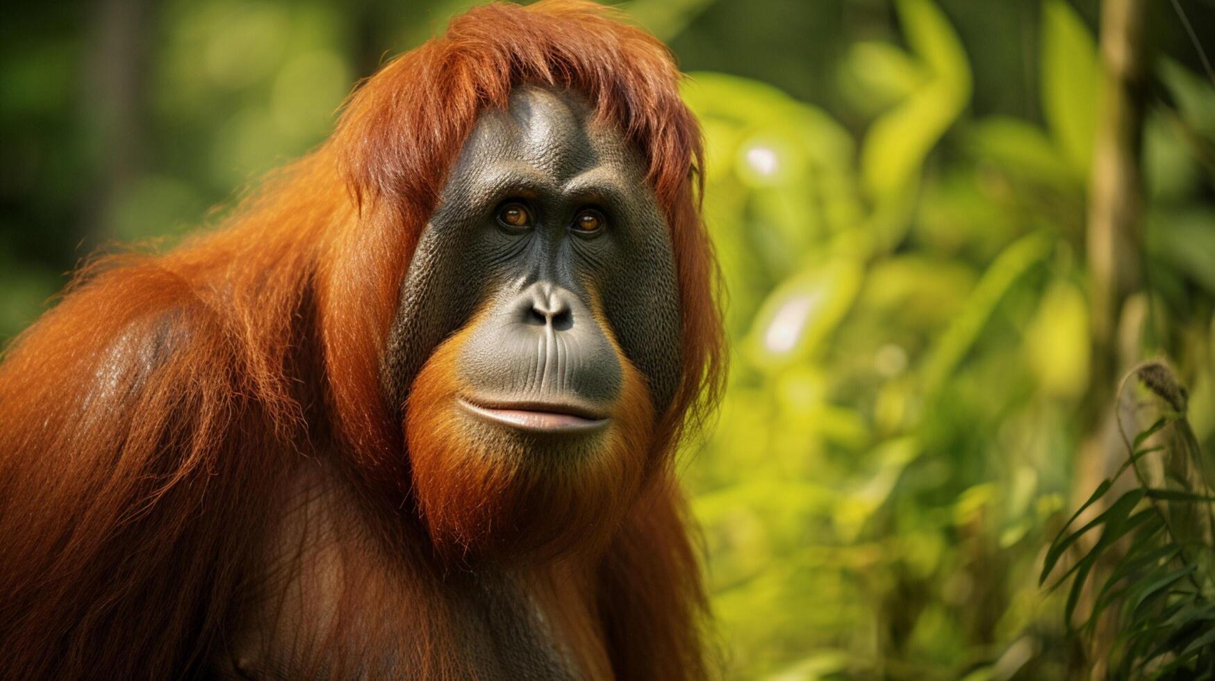 ai genererad orangutang hög kvalitet bild foto