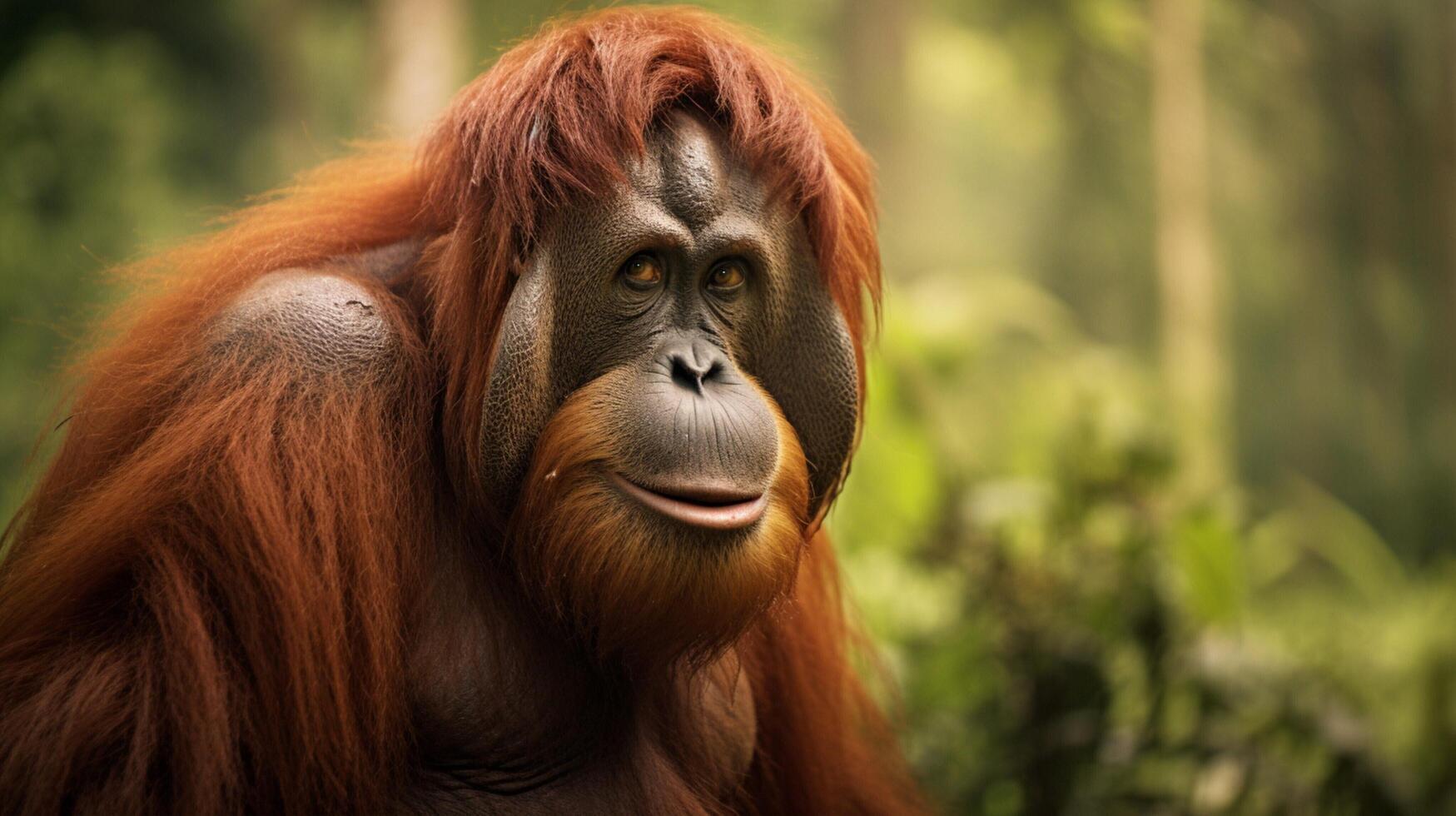 ai genererad orangutang hög kvalitet bild foto