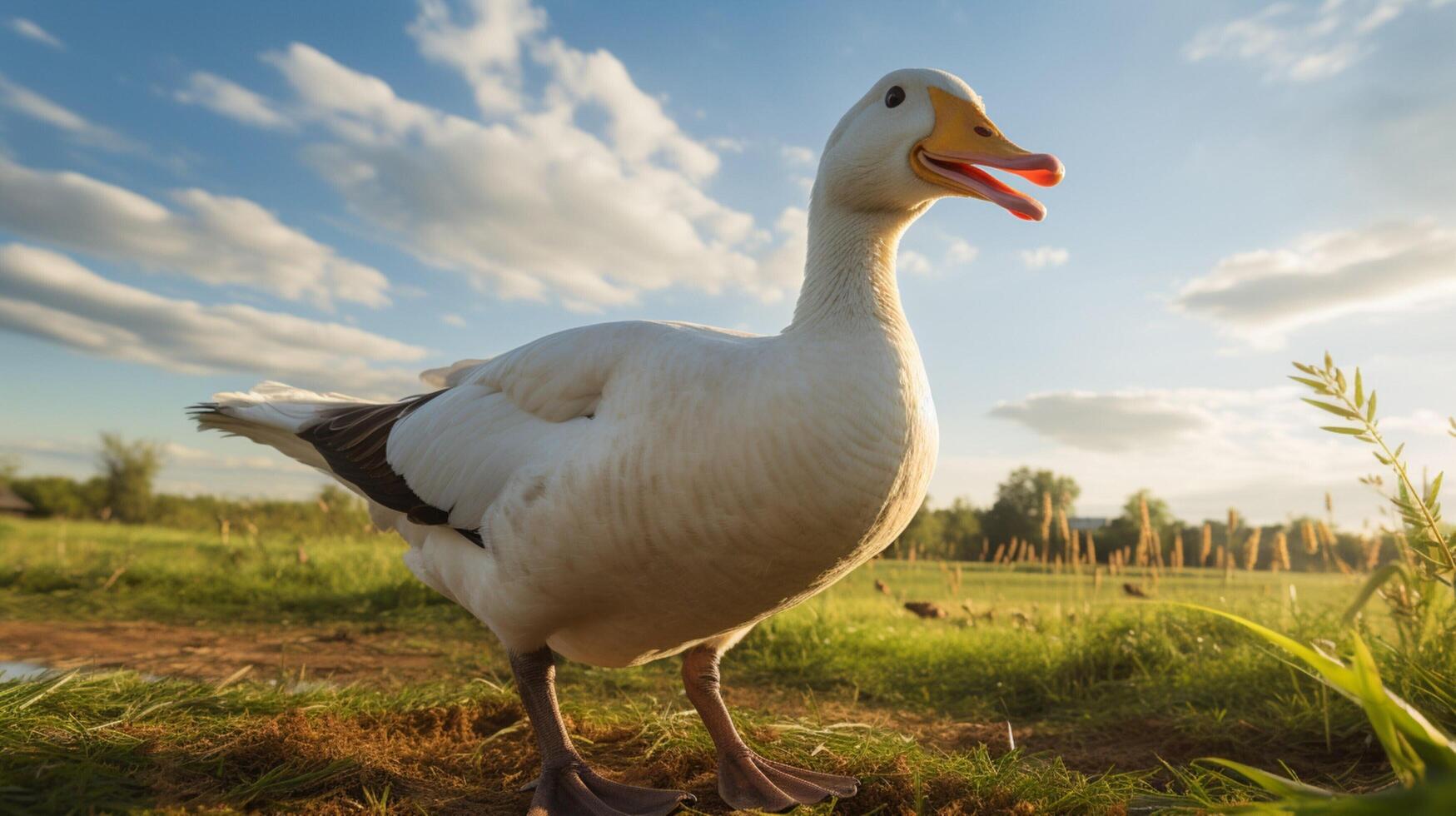 ai genererad gås hög kvalitet bild foto