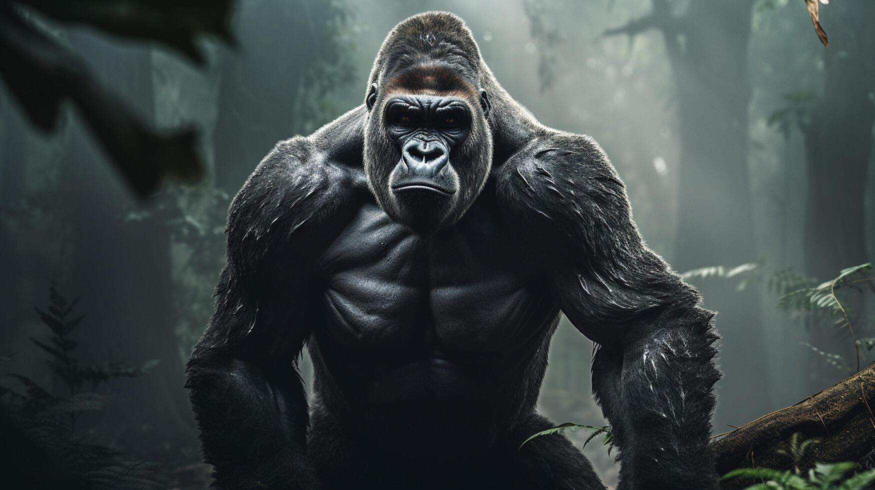 ai genererad gorilla hög kvalitet bild foto