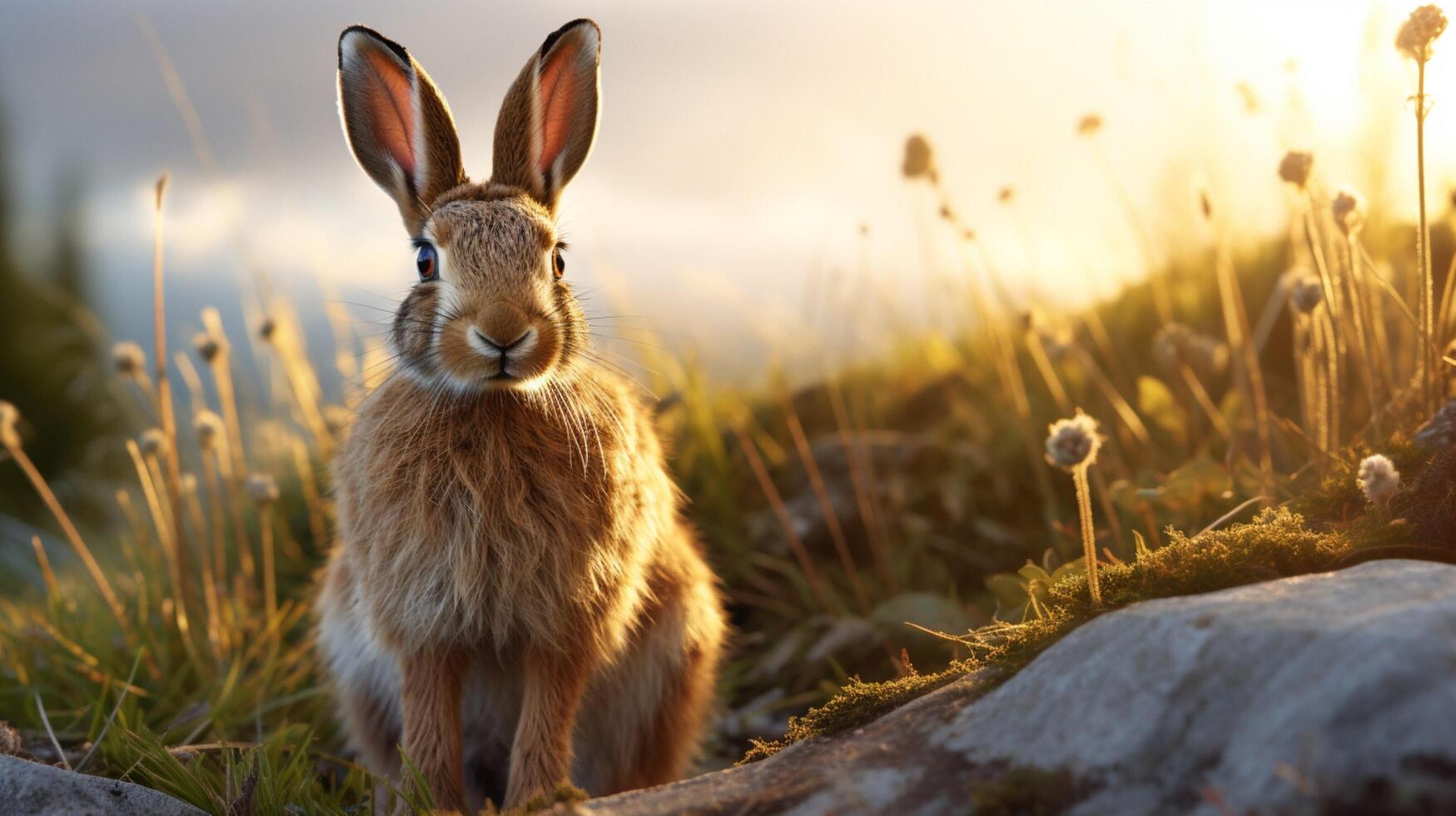 ai genererad hare hög kvalitet bild foto