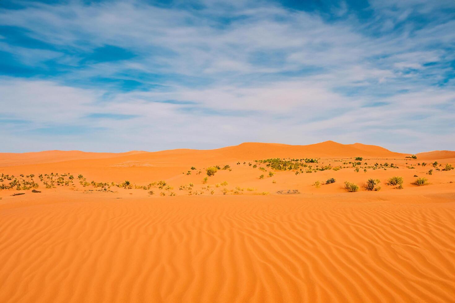 ai genererad öken- landskap bakgrund foto