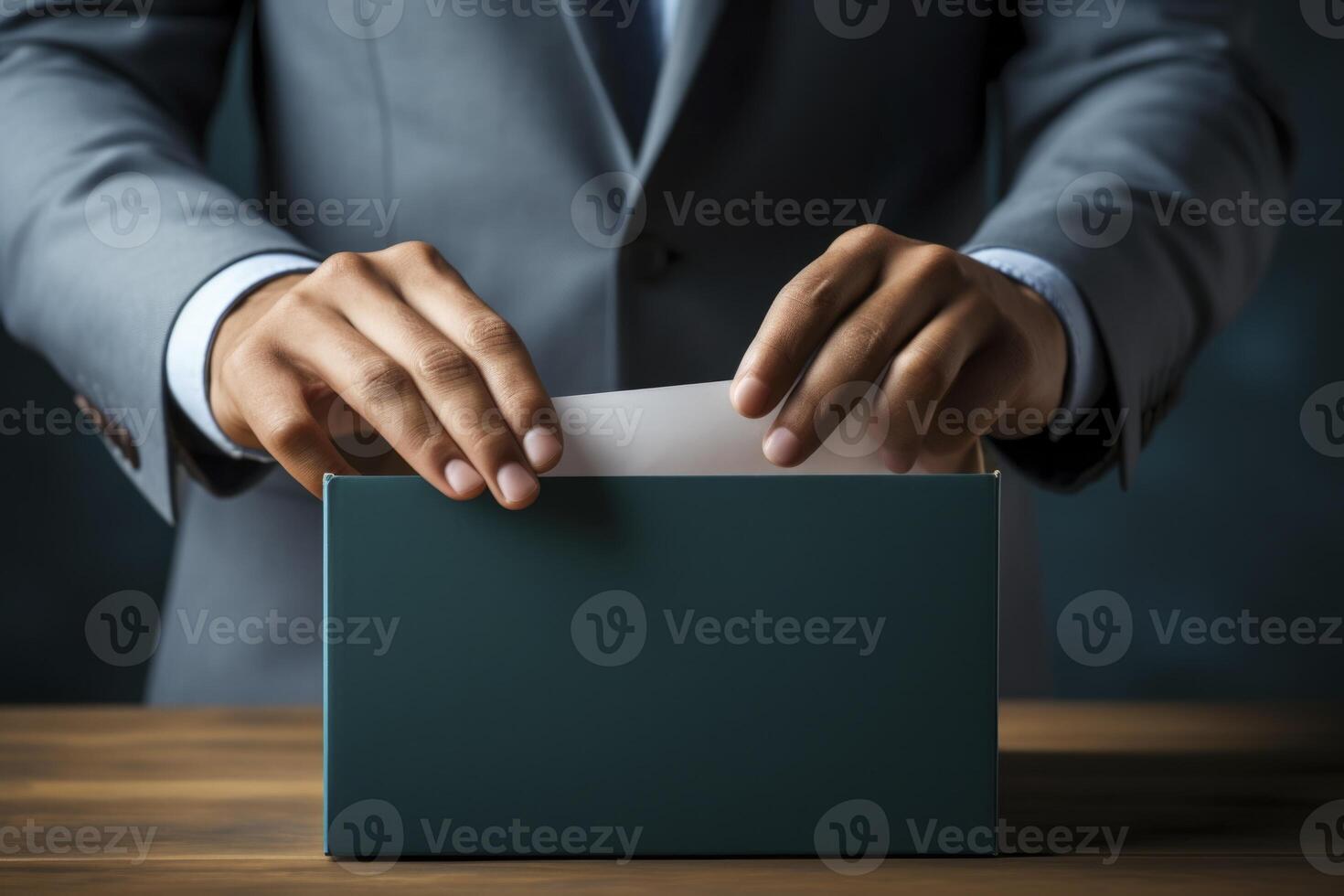 ai genererad ivrigt sätta deras rösta in i de valsedel låda, de väljarens hand ställer ut de väsen av demokrati foto