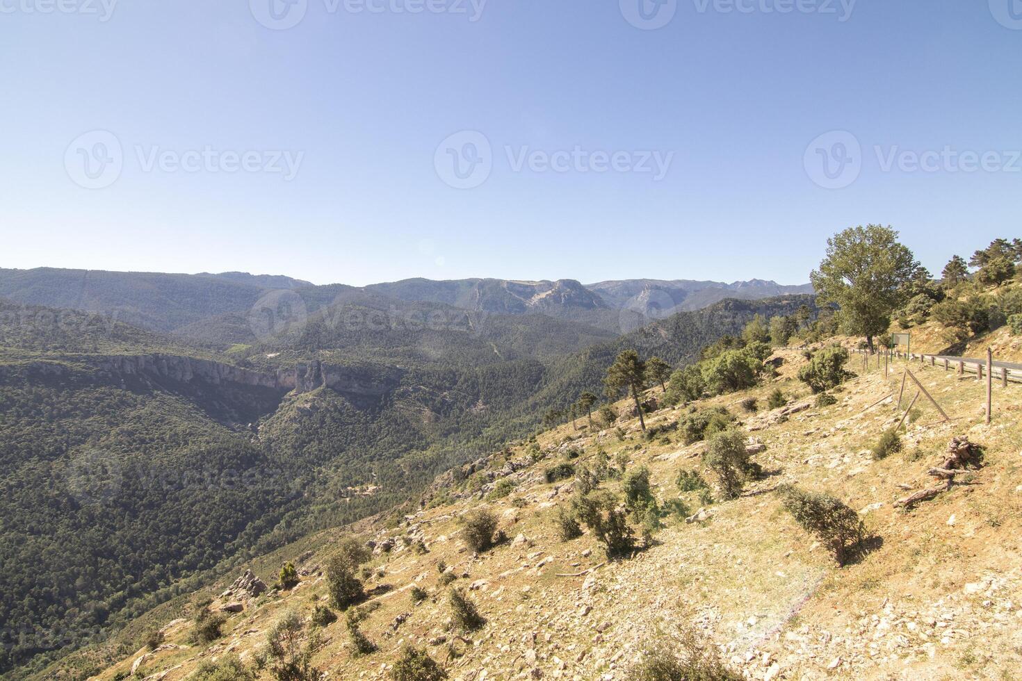 landskap och spår av de skön natur av de sierra de cazorla, jaen, Spanien. natur semester begrepp. foto