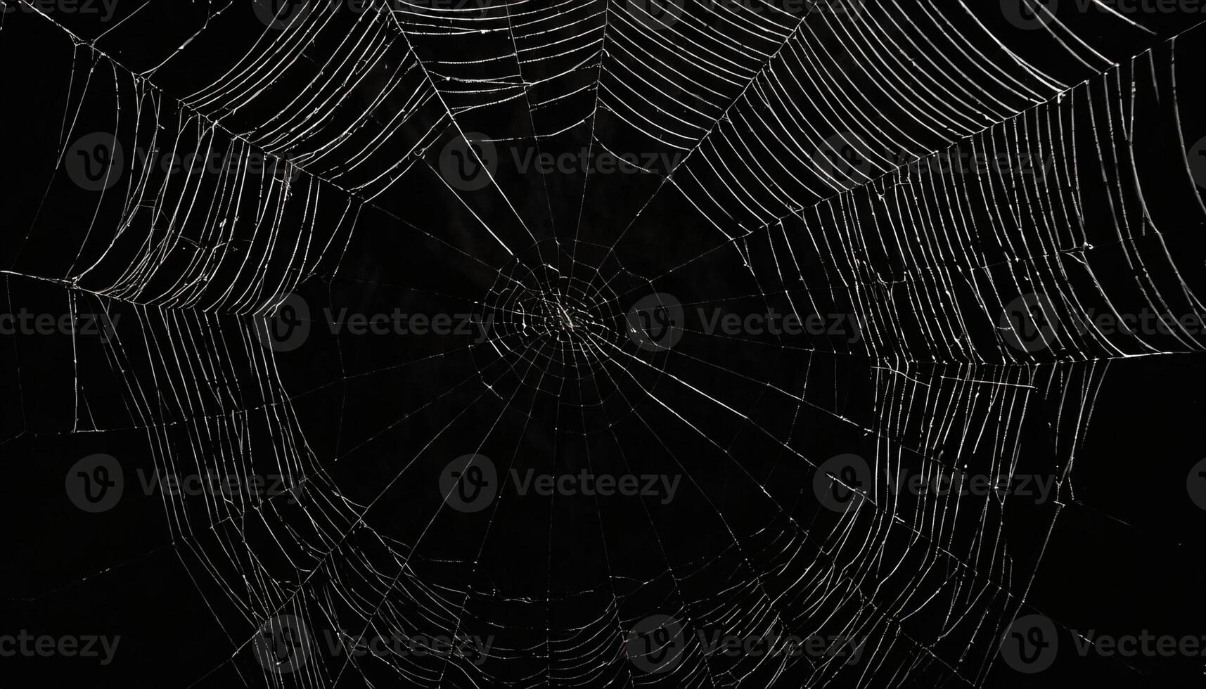ai genererad en svart och vit Foto av en Spindel webb