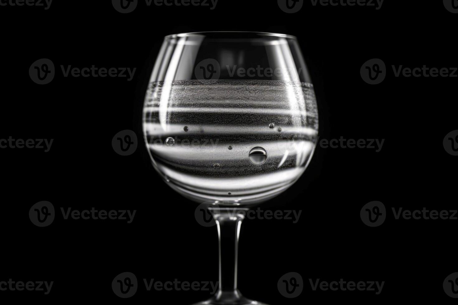 ai genererad vin glas med rena vatten droppar Foto. generera ai foto