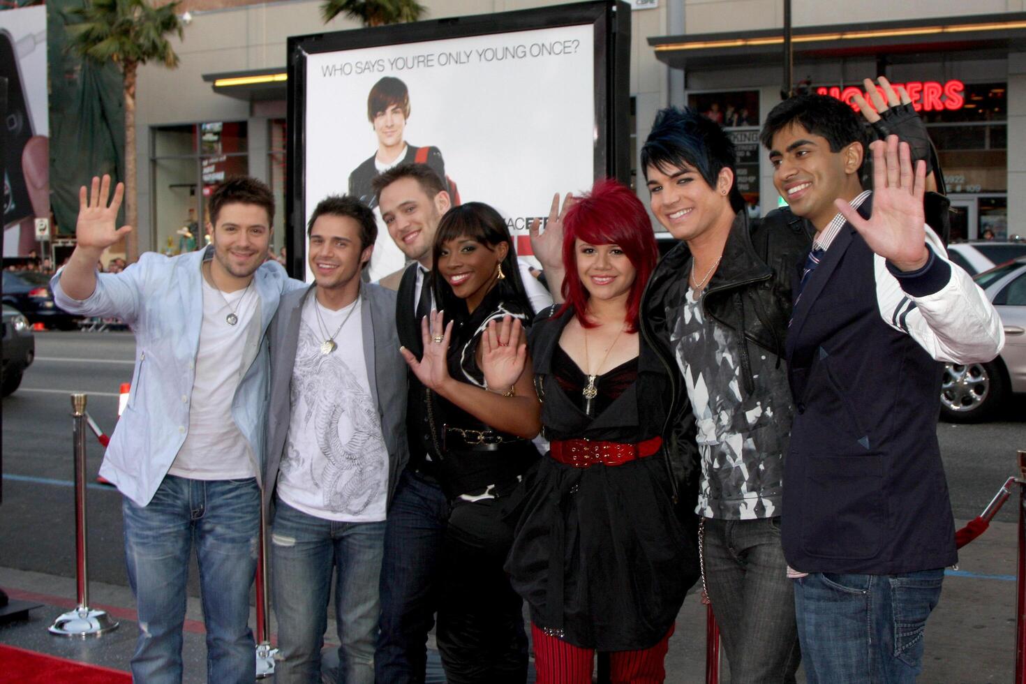 danny gokey, kris allen, matt giraud, lil rundor, allison irahet foto