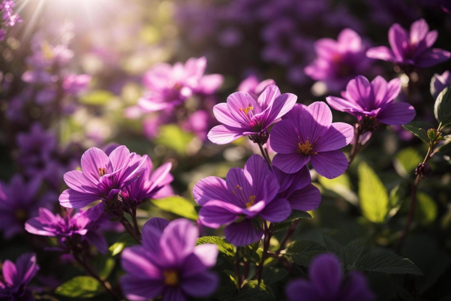 ai genererad violett blomma tapet foto