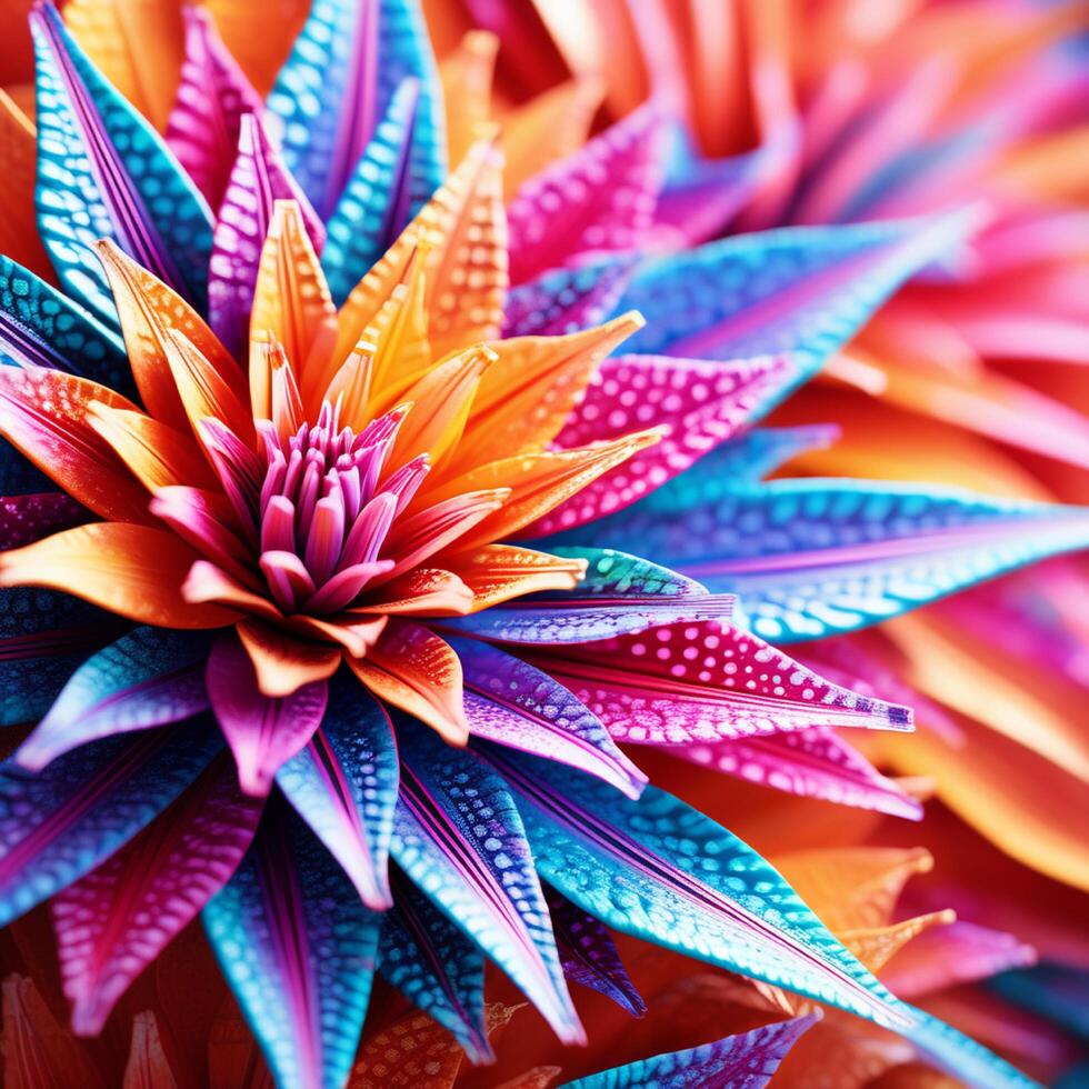 ai genererad hyper realistisk färgrik blomma bild foto