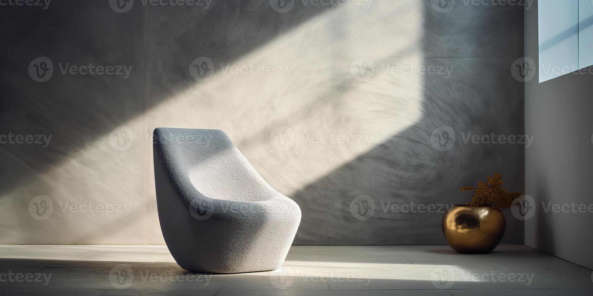 ai genererad ai genererad. ai generativ. sten sten textur textil- modern minimal fåtölj sittplats interiör inomhus- dekoration design. grafisk konst foto
