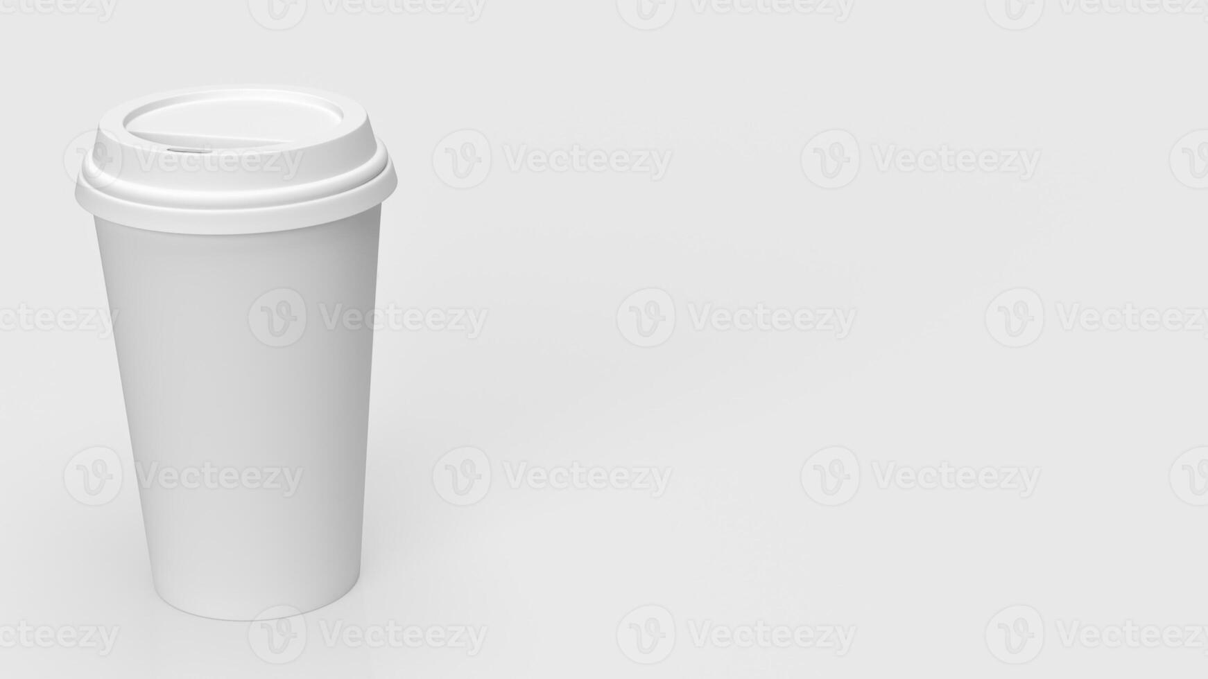 de kaffe papper kopp för varm dryck begrepp 3d tolkning. foto