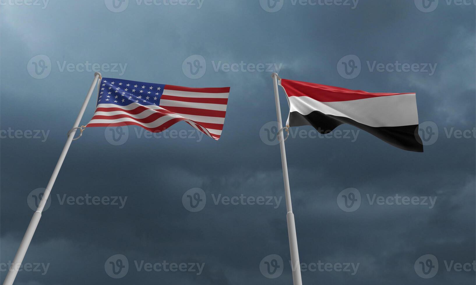 USA förenad uppgav av Amerika jemen flagga vinka regn svart mörk silhuett Färg moln topp se patriotism krig konflikt militär soldat klok regering frihet nationell demokrati oberoende ikon foto