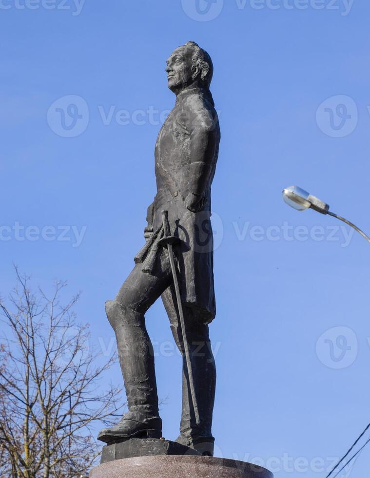 monument till suvorov. monument till de bra befälhavare foto