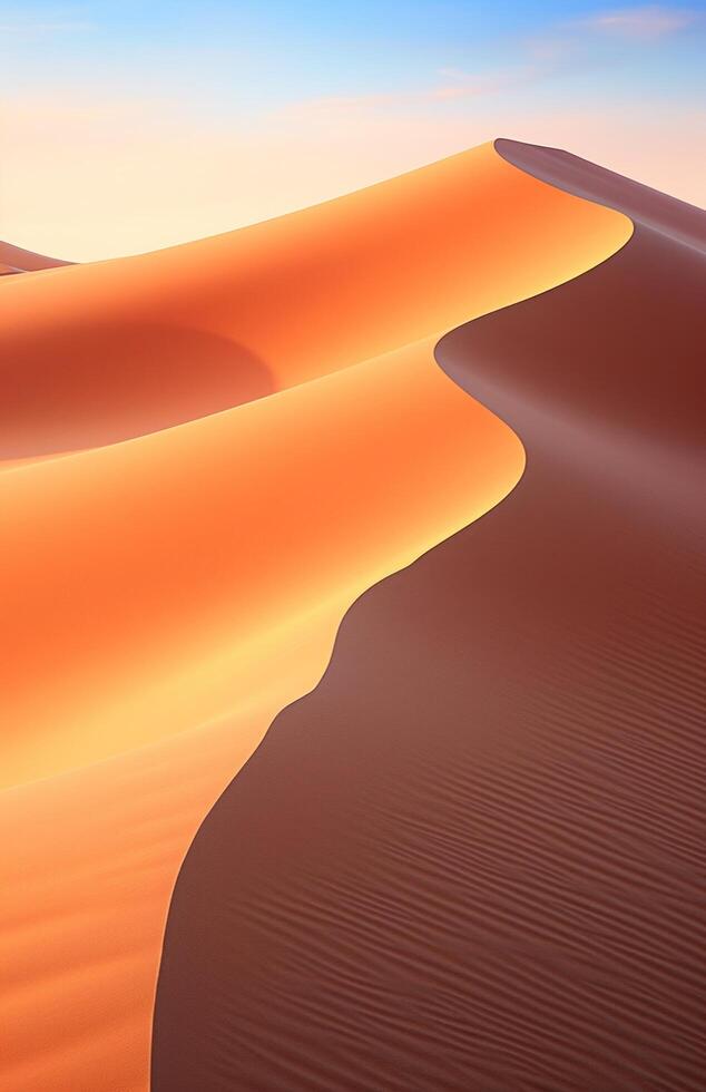 ai genererad sand Vinka är blåst från ett fläck i de sanddyner av namibia sand foto